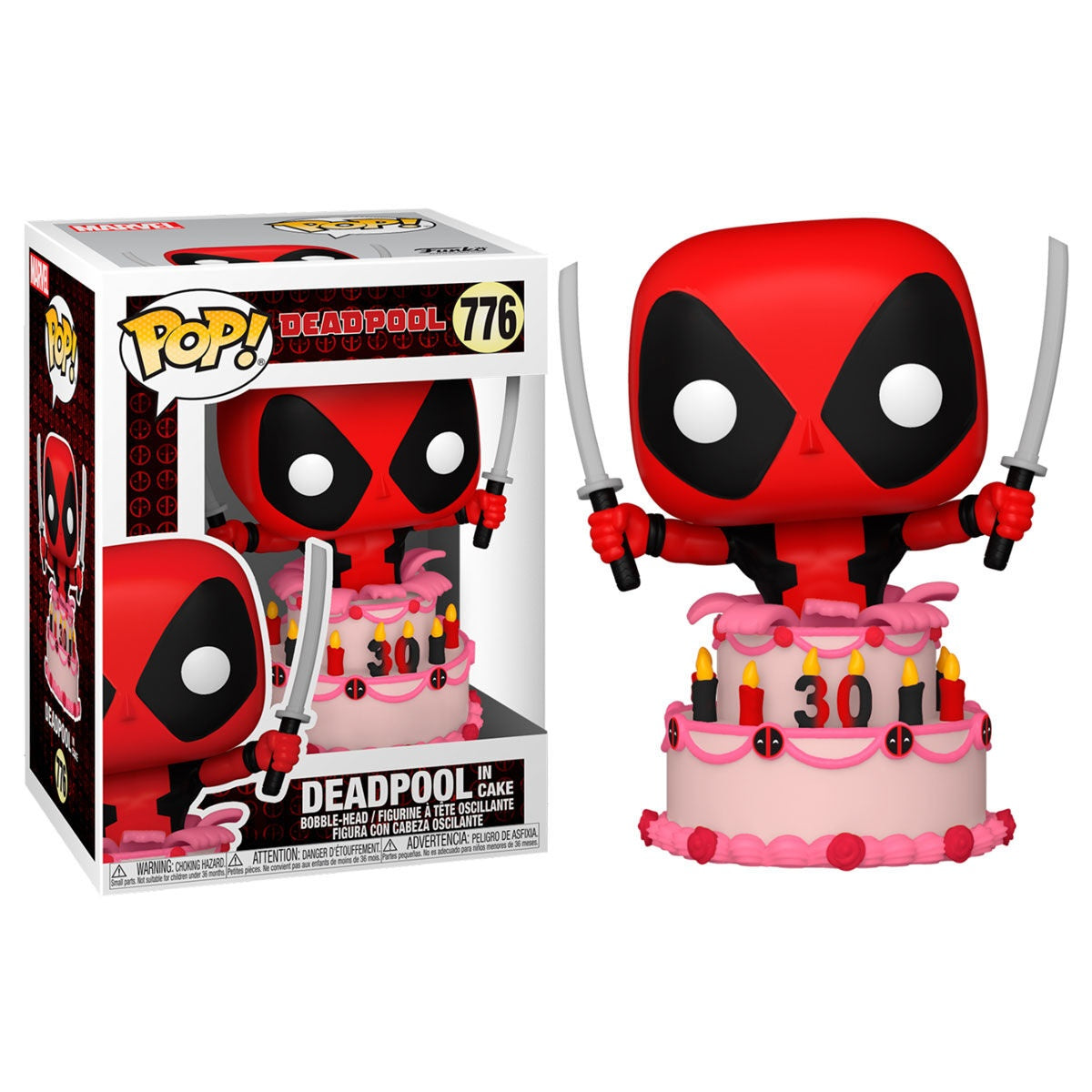 Deadpool 30-årsjubileumsfigur med tårttillbehör