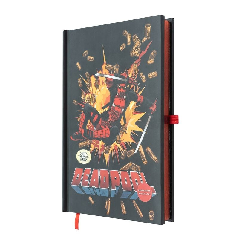 Deadpool A5 Premium LED-anteckningsbok med belysningsskydd