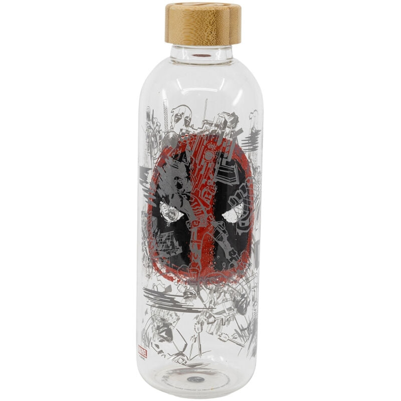 Deadpool glasflaska, 1030 ml kapacitet, hållbar design