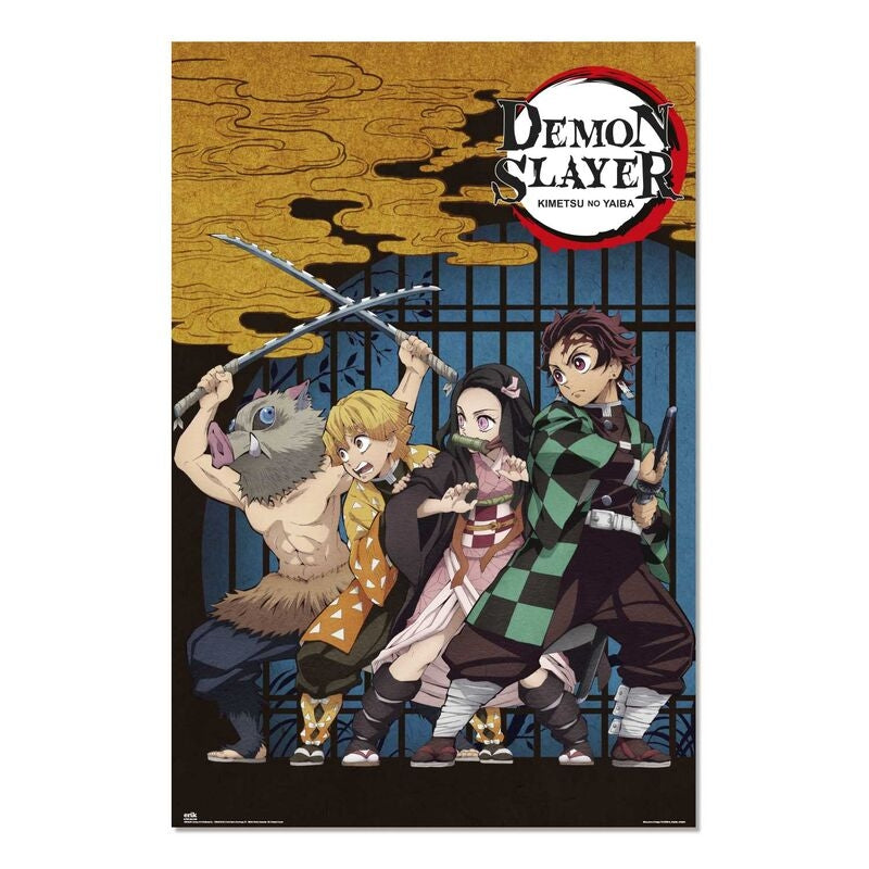 Demon Slayer Poster, Kimetsu no Yaiba, House of Drums Design