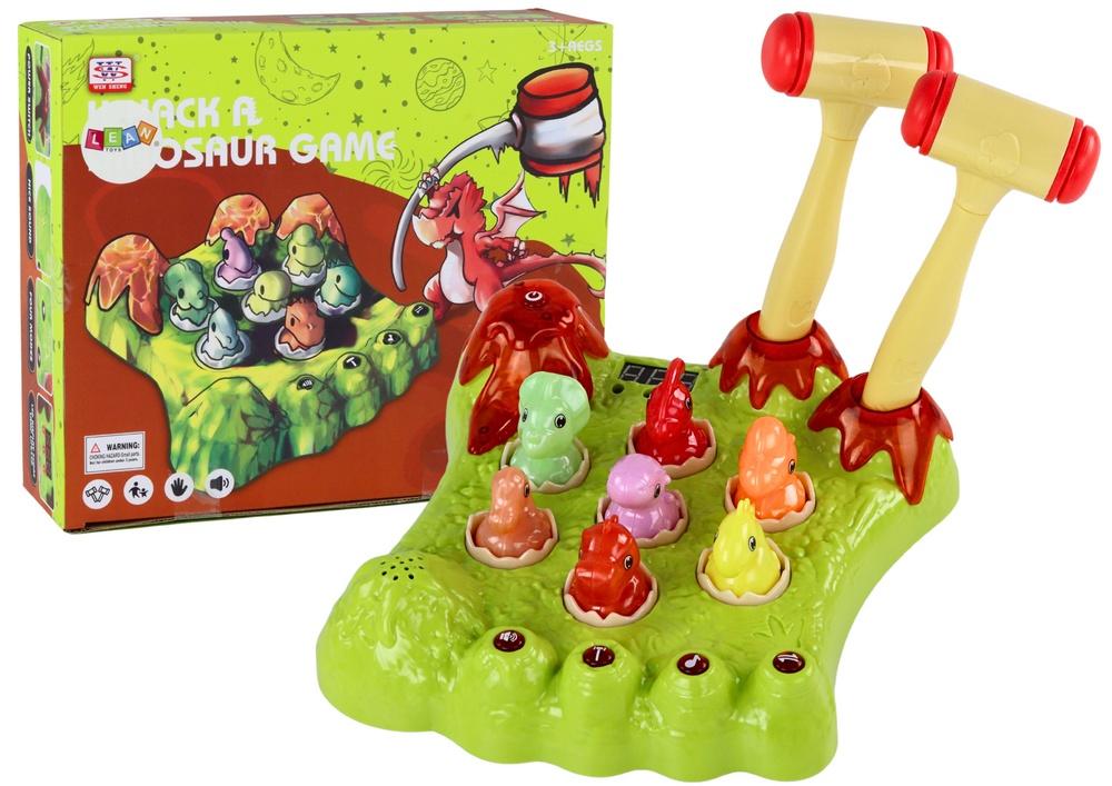 Dinosaur Whack-A-Mole: Lights, Sounds, Dual Hammers Fun