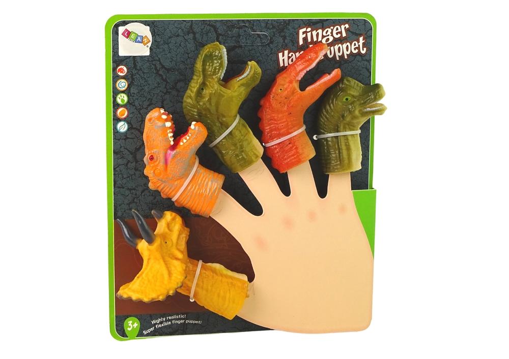 Dinosaurie Finger Puppets 5 st - Rolig & pedagogisk lektid