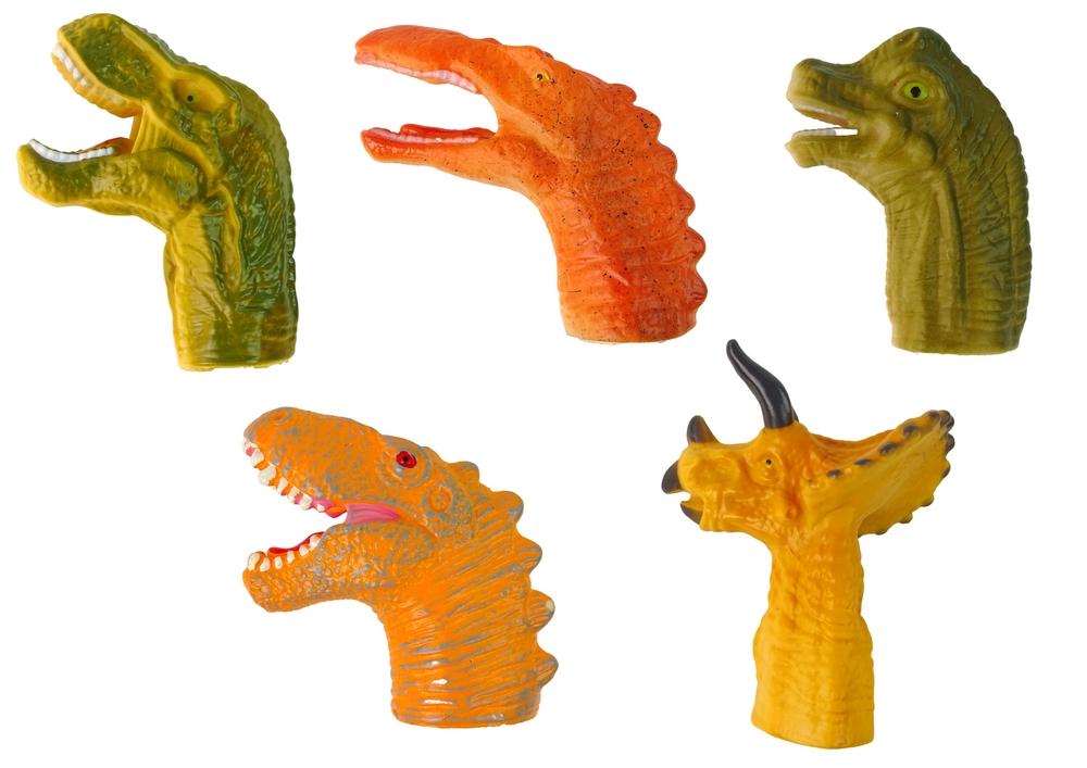 Dinosaurie Finger Puppets 5 st - Rolig & pedagogisk lektid