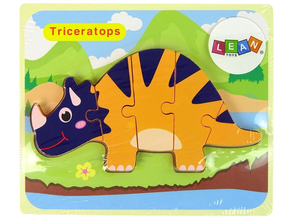 Dinosauriepussel i trä - Triceratops & Ankylosaurus Fun