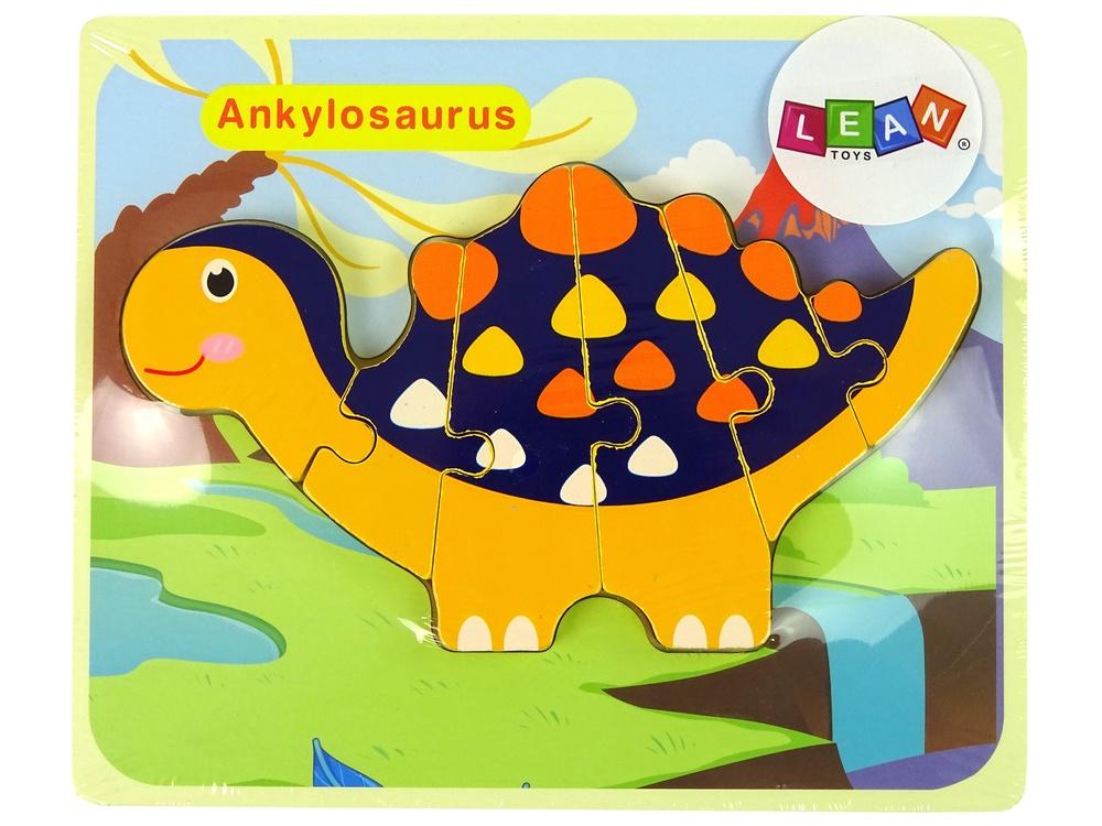 Dinosauriepussel i trä - Triceratops & Ankylosaurus Fun