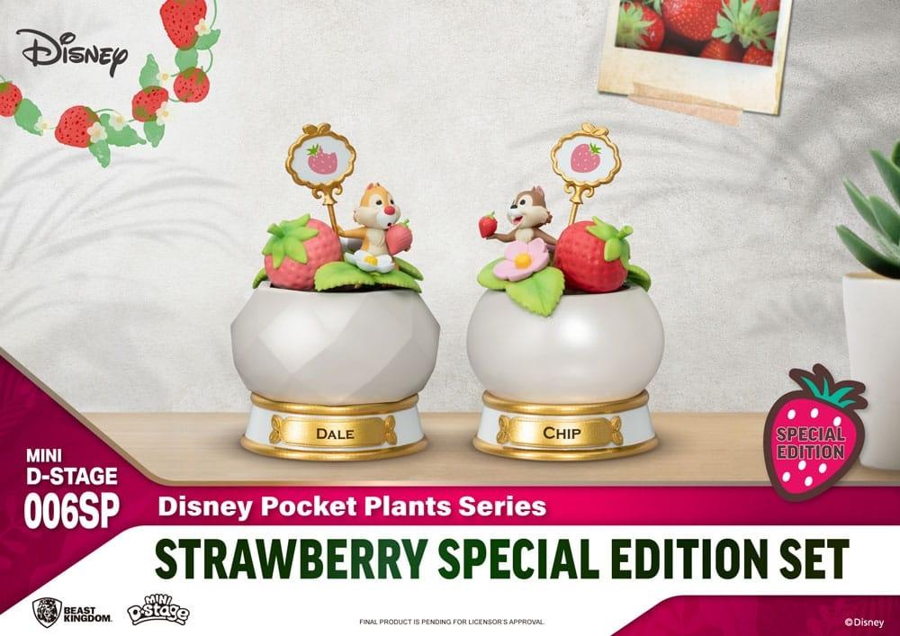 Disney Mini Diorama Scene Statuer Lommeplanter Serie Jordbær Special Edition Sæt 12 cm