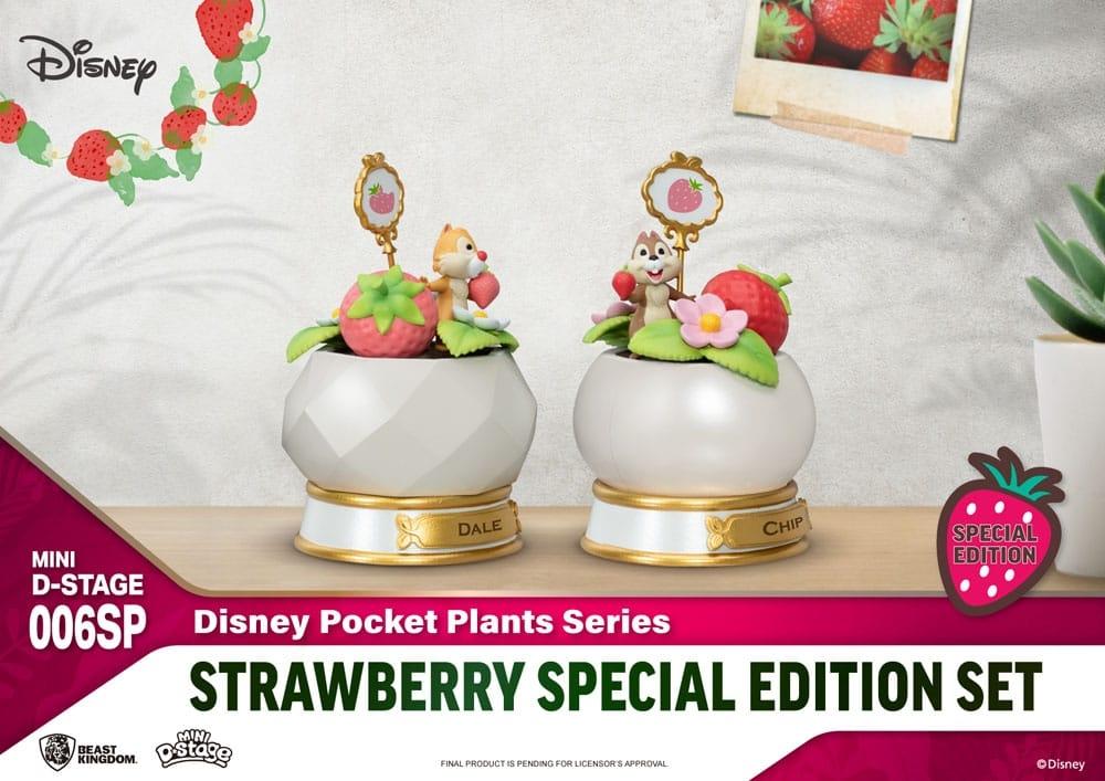 Disney Mini Diorama Scene Statuer Lommeplanter Serie Jordbær Special Edition Sæt 12 cm