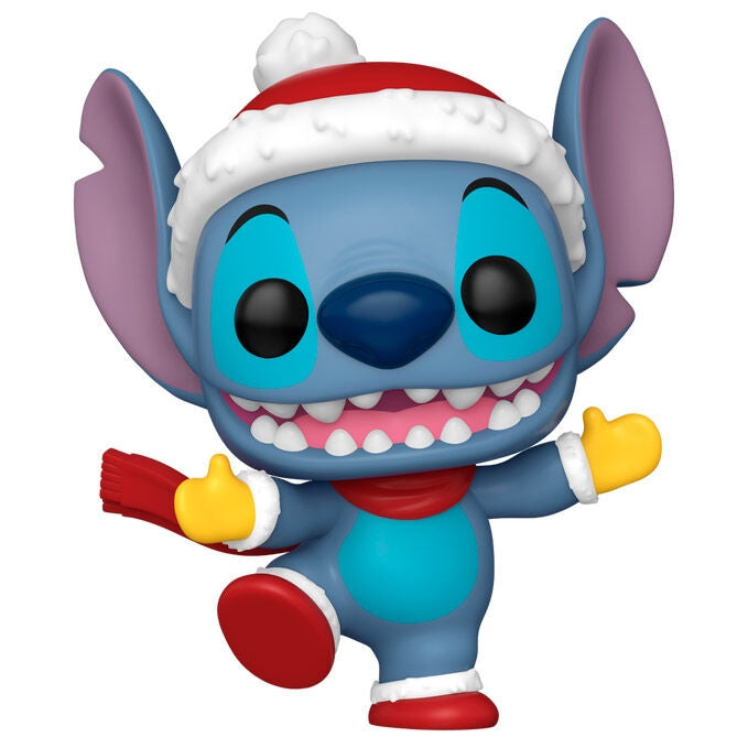 Disney Stitch Plyschleksak med tomteluva, 12-tums storlek