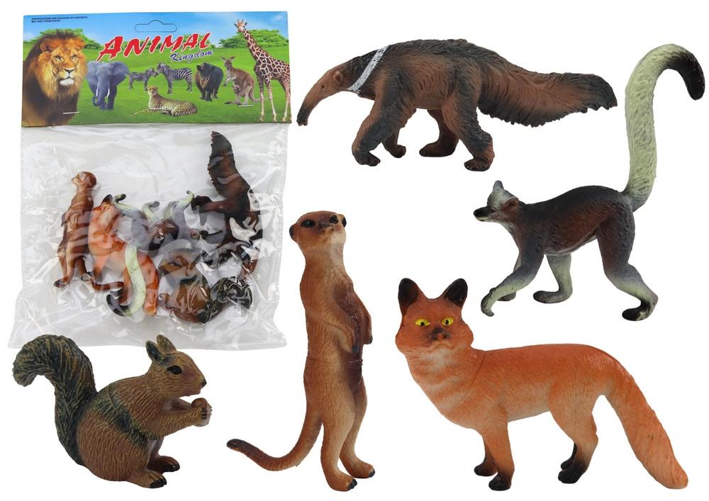 Djurfigurer Set: Ekorre, Meerkat, Fox & More