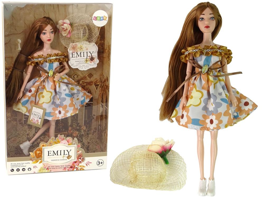 Emily Autumn Doll: Rött hår, blommig klänning och elegant hatt