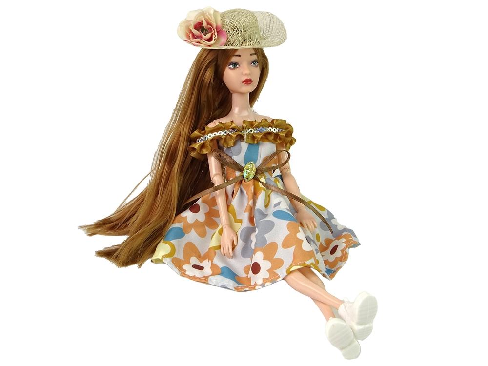 Emily Autumn Doll: Rødt hår, blomstret kjole og elegant hat