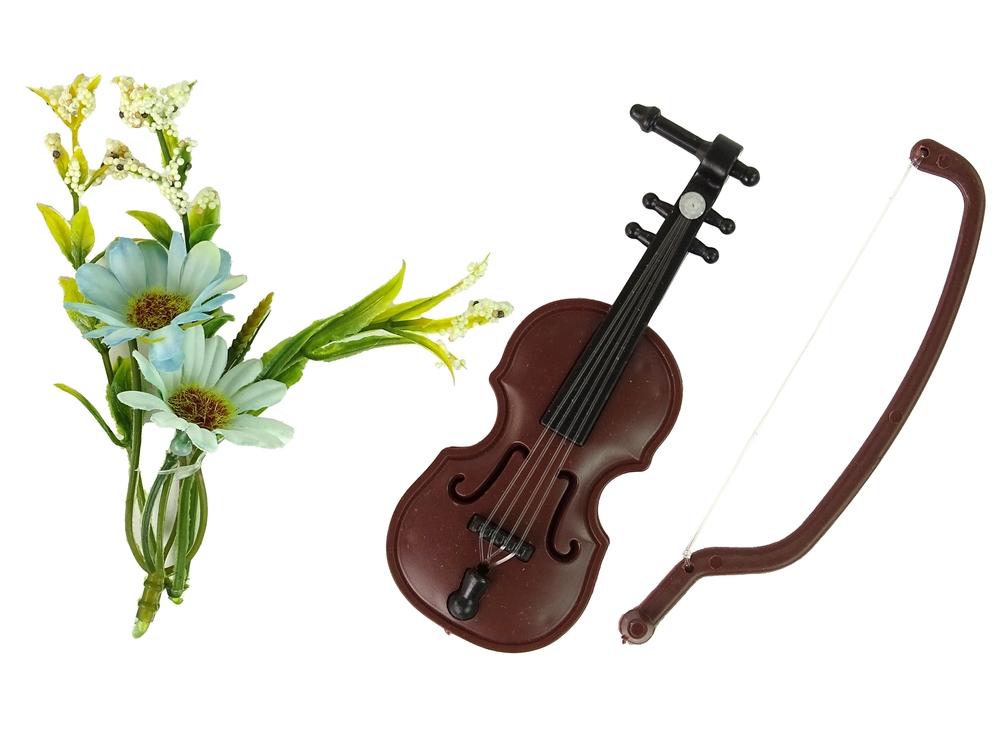 Emily Doll Set: Violin, blommor och modekul för barn