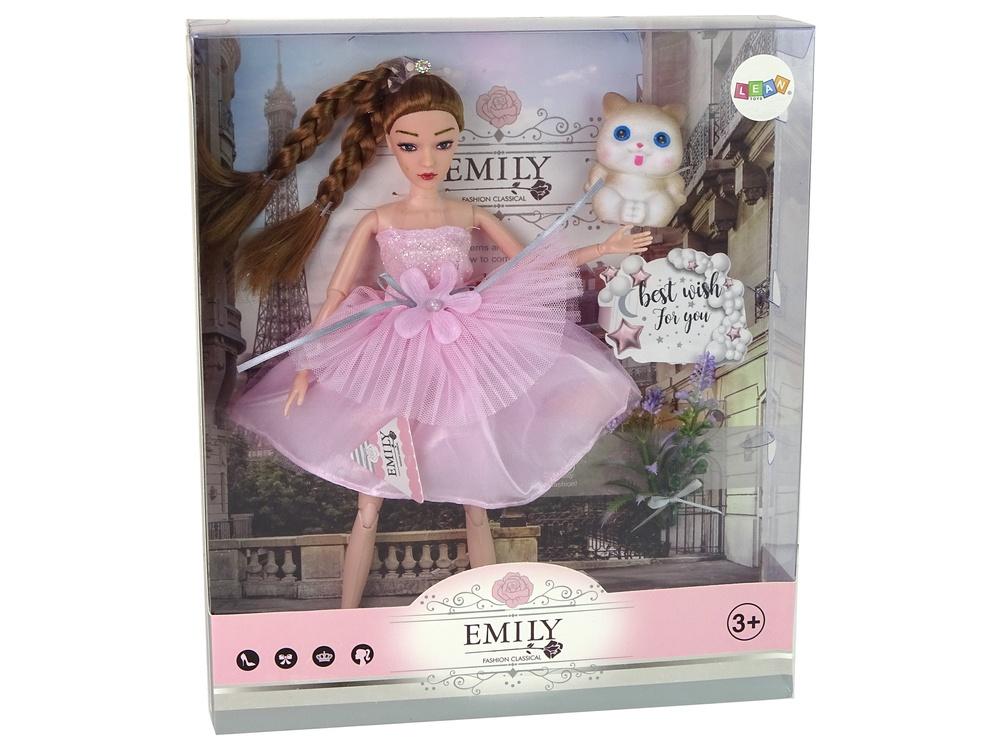 Emily Doll med flätor, kattungar och blommor - Kreativt lekset