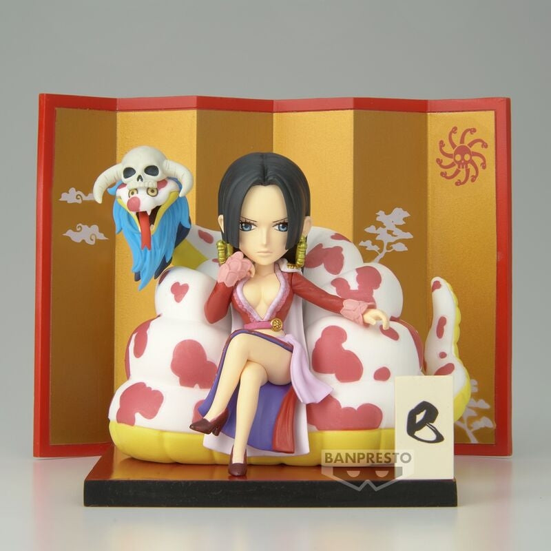 Ett stycke samlarobjekt Boa Hancock & Salome figur, 6 cm