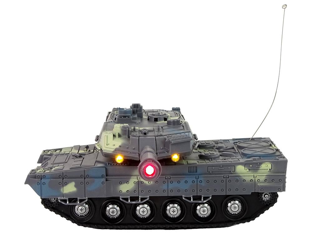 Fjärrkontroll militär tank med LED och ljud