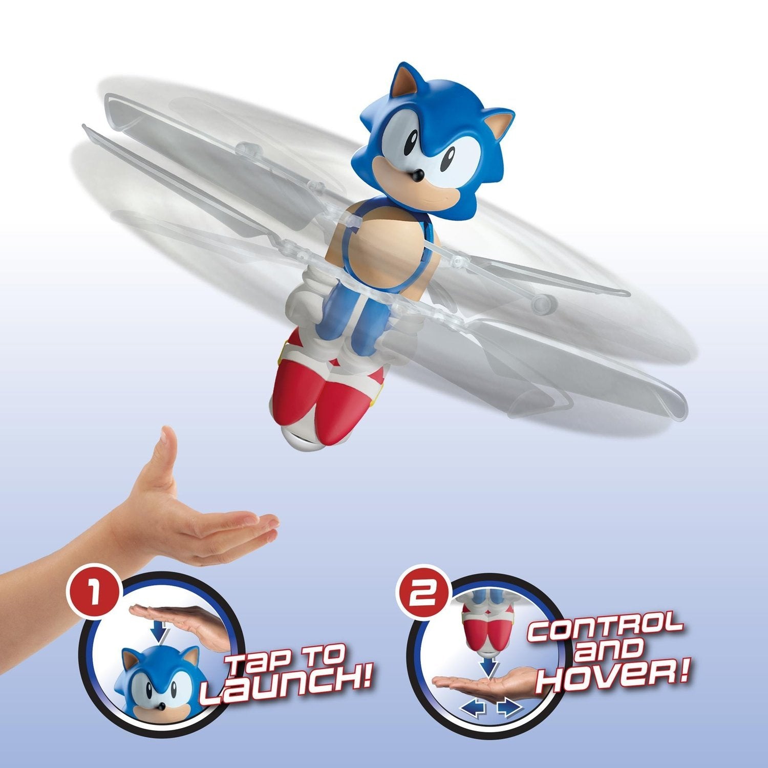 Flygande hjältar svävar och snurrar Sonic