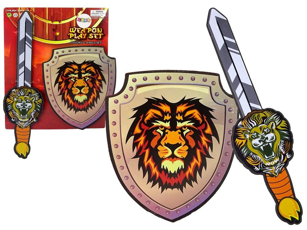 Foam EVA Knight Sword & Shield Kit med Lion Design