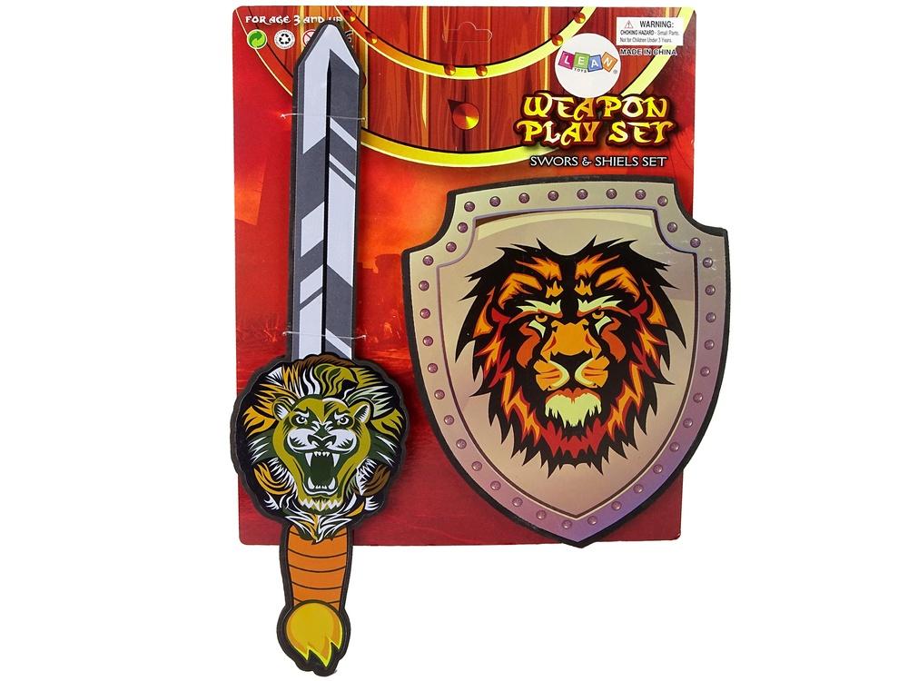 Skum EVA Knight Sword &amp; Shield Kit med Lion Design