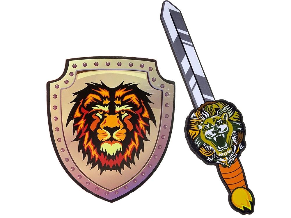 Skum EVA Knight Sword &amp; Shield Kit med Lion Design