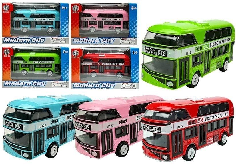 Färgglada Stacking Drive Bus Set - 4 realistiska modeller