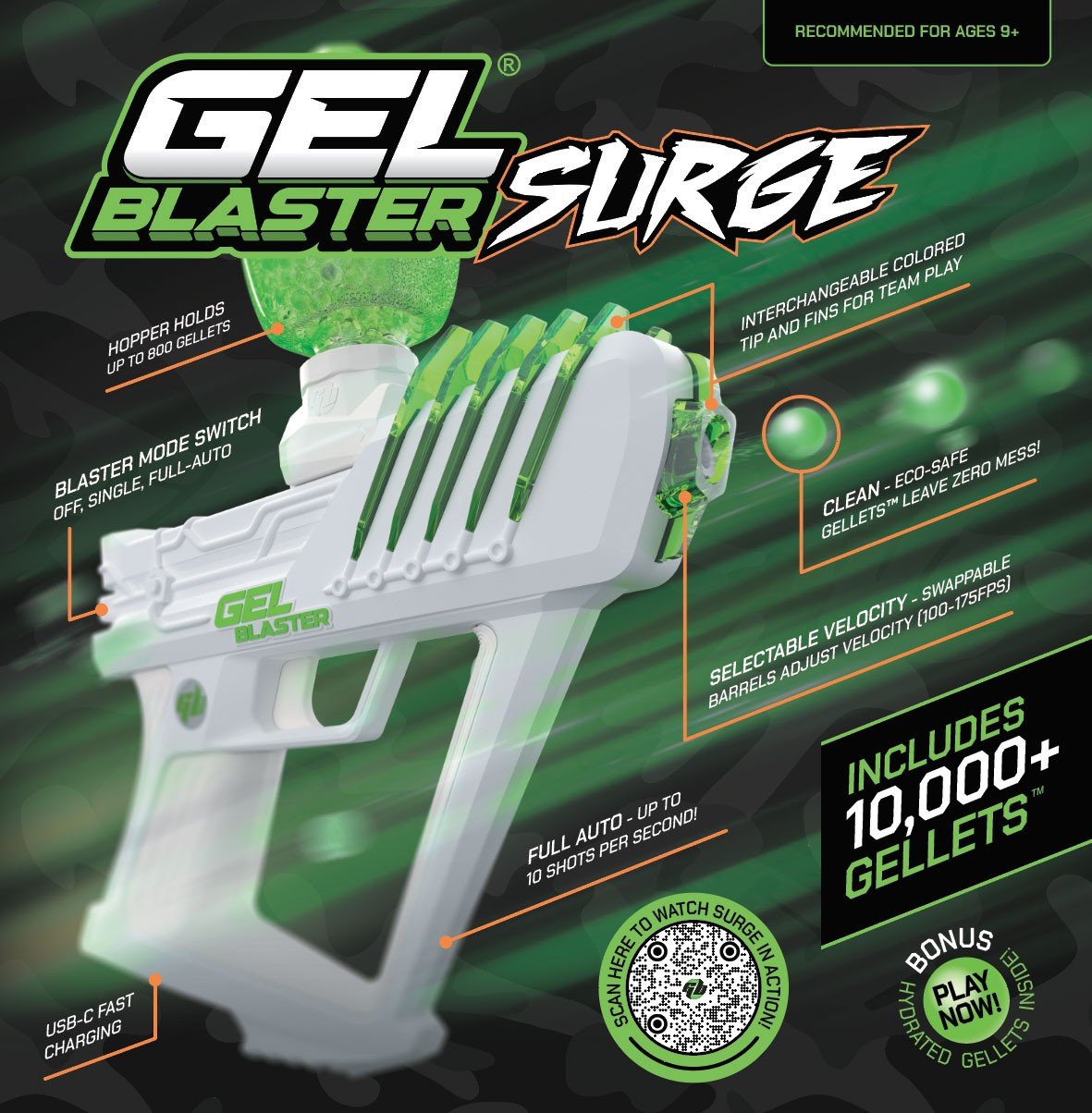 Gel Blaster Surge Blaster Set med 10 000 geletter