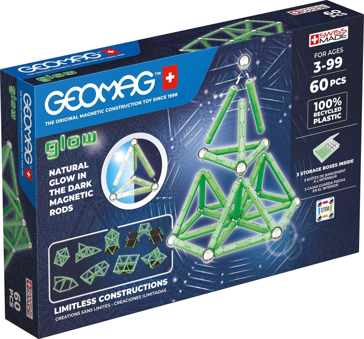 Geomag Glow byggesæt 60 dele