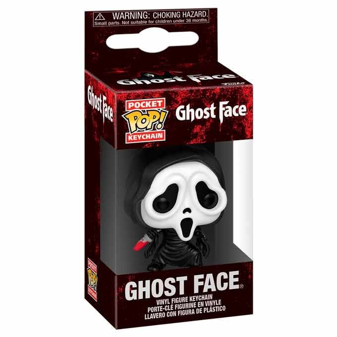 Ghost Face nyckelring, fickstorlek, slitstarkt material
