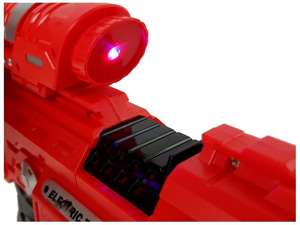 Glow-in-the-Dark skumpistol med laser, ljud, 45 m räckvidd