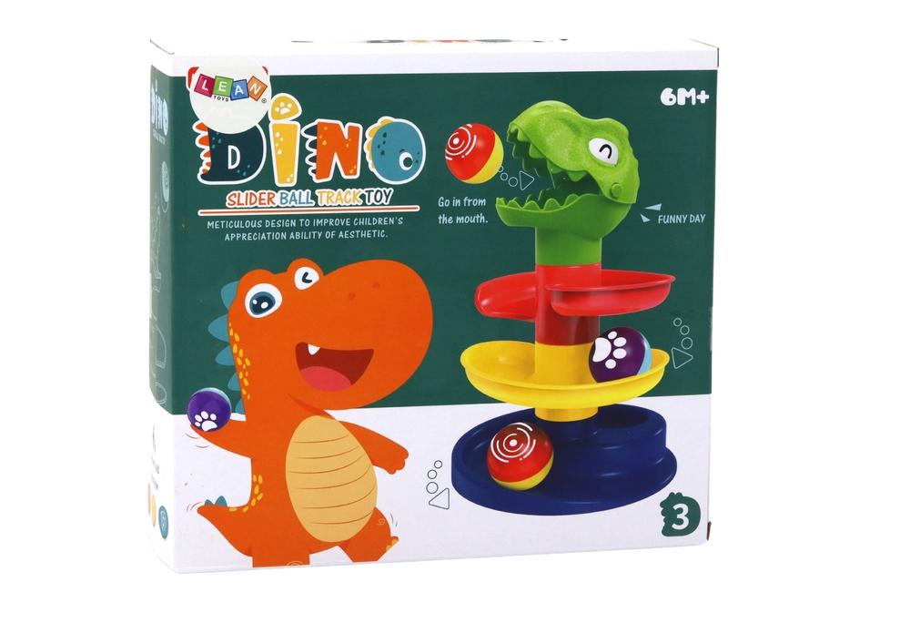 Green Dino Ball Slide: Rolig fysik och sensorisk lek