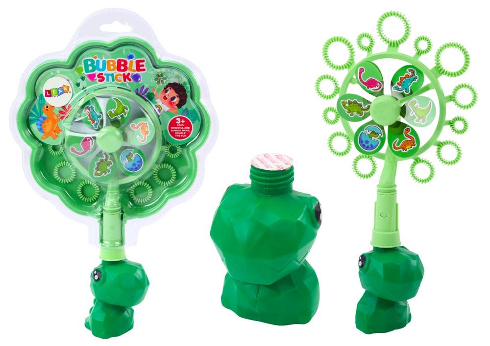 Green Dinosaur Bubble Pinwheel: Magisk sæbeboble sjov!