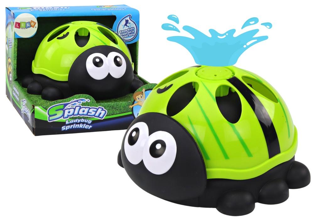 Green Ladybug Sprinkler: Rolig vattenfontän för barn