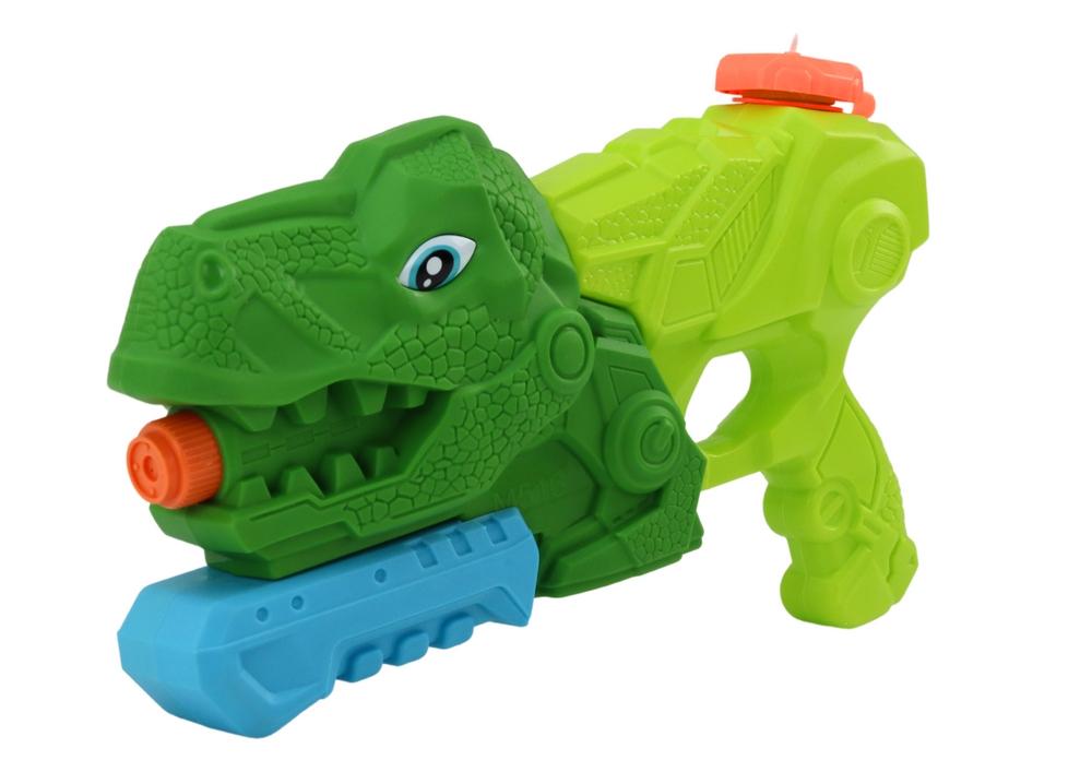 Grøn Dino vandpistol - 1000 ml, 7 m rækkevidde, sjovt for børn!