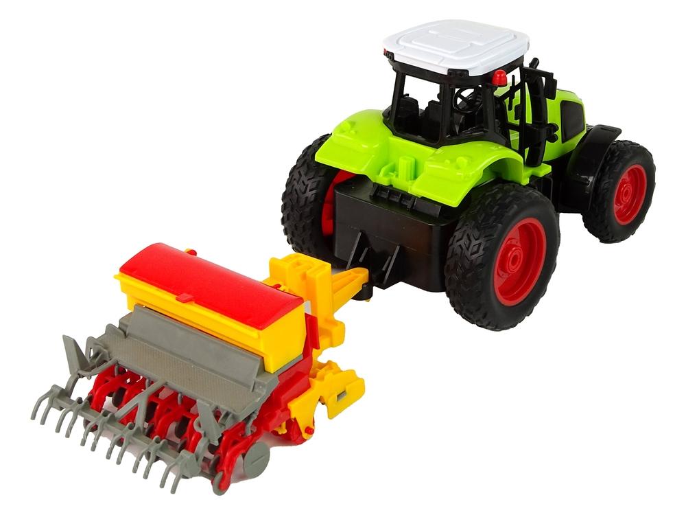 Grön R/C-traktor med balpress 1:16 - Realistiskt gårdsnöje!