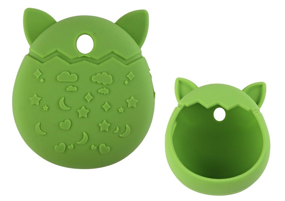 Green Cat Silikone Etui: Sødt, beskyttende Tamagotchi etui