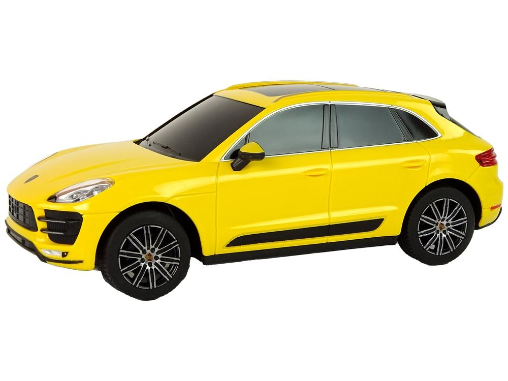 Gul Porsche Macan Turbo R/C Bil 1:24 - Slitstark