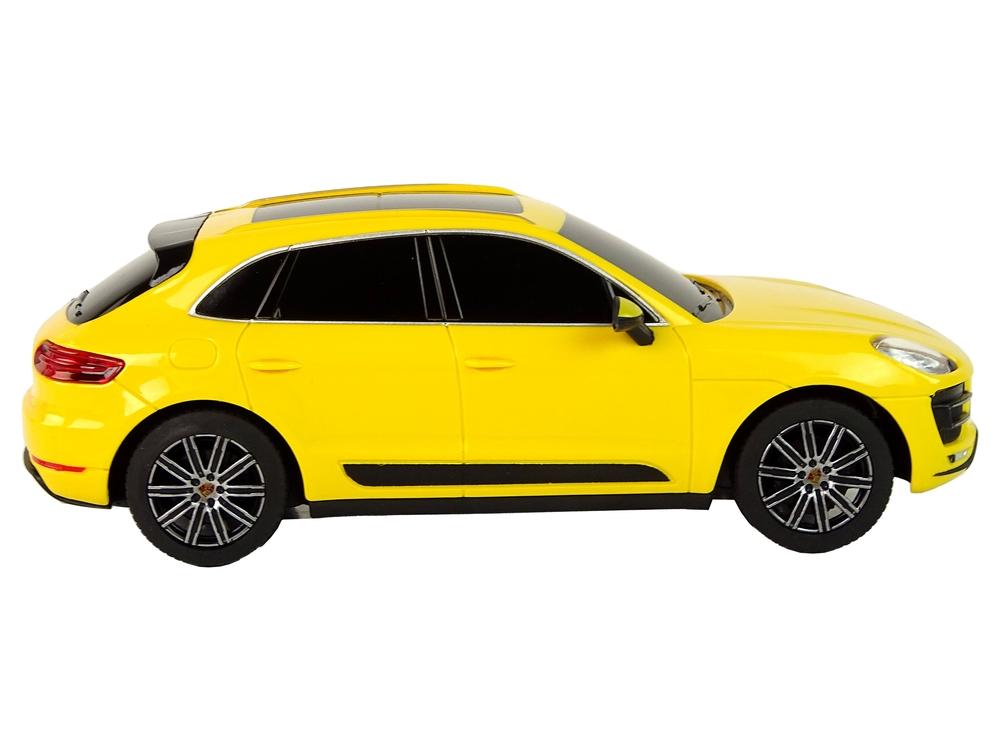 Gul Porsche Macan Turbo R/C Bil 1:24 - Holdbar