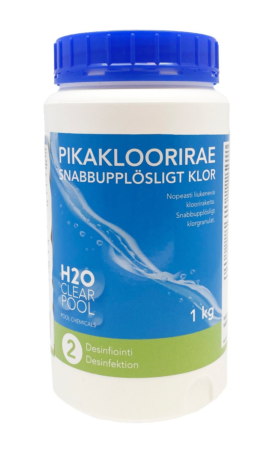 H2O Snabbupplösligt Klor 1 Kg