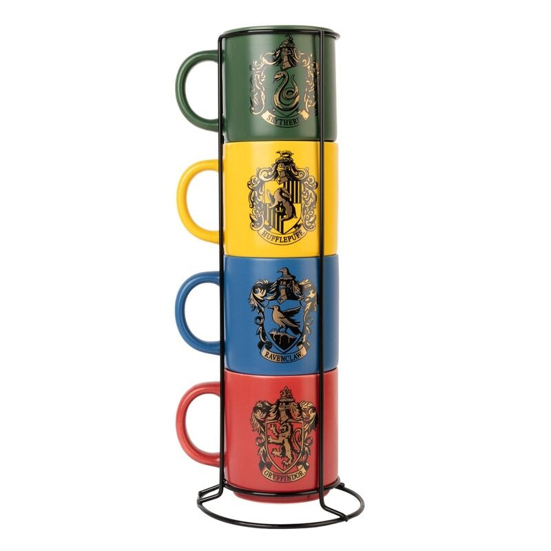 Harry Potter set med 4 muggar, 300 ml kapacitet, keramik