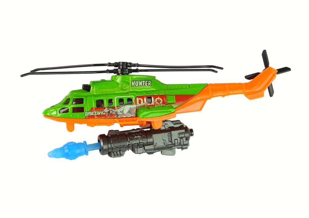 Helikopter & fordon Dinosaur Set - 8 realistiska dinos