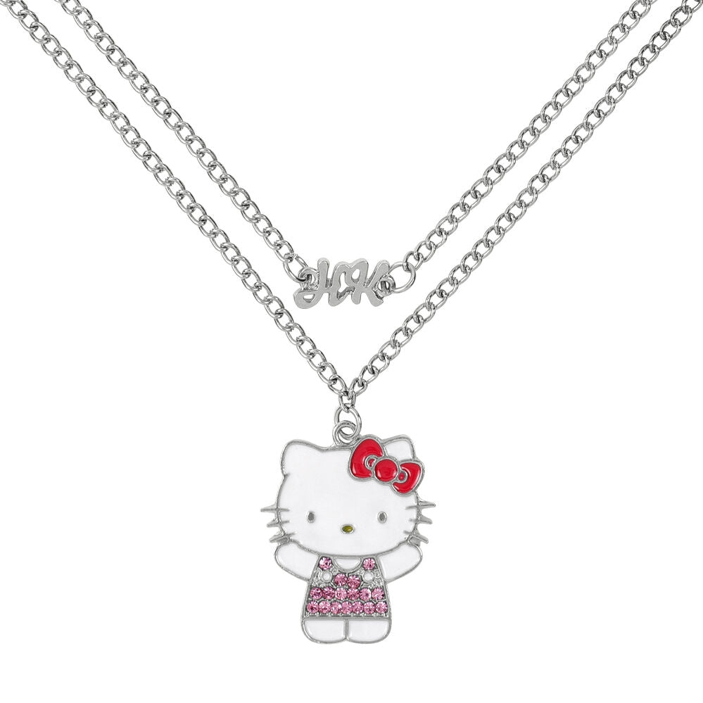 Hello Kitty Friends Silverhalsband för barn och vuxna