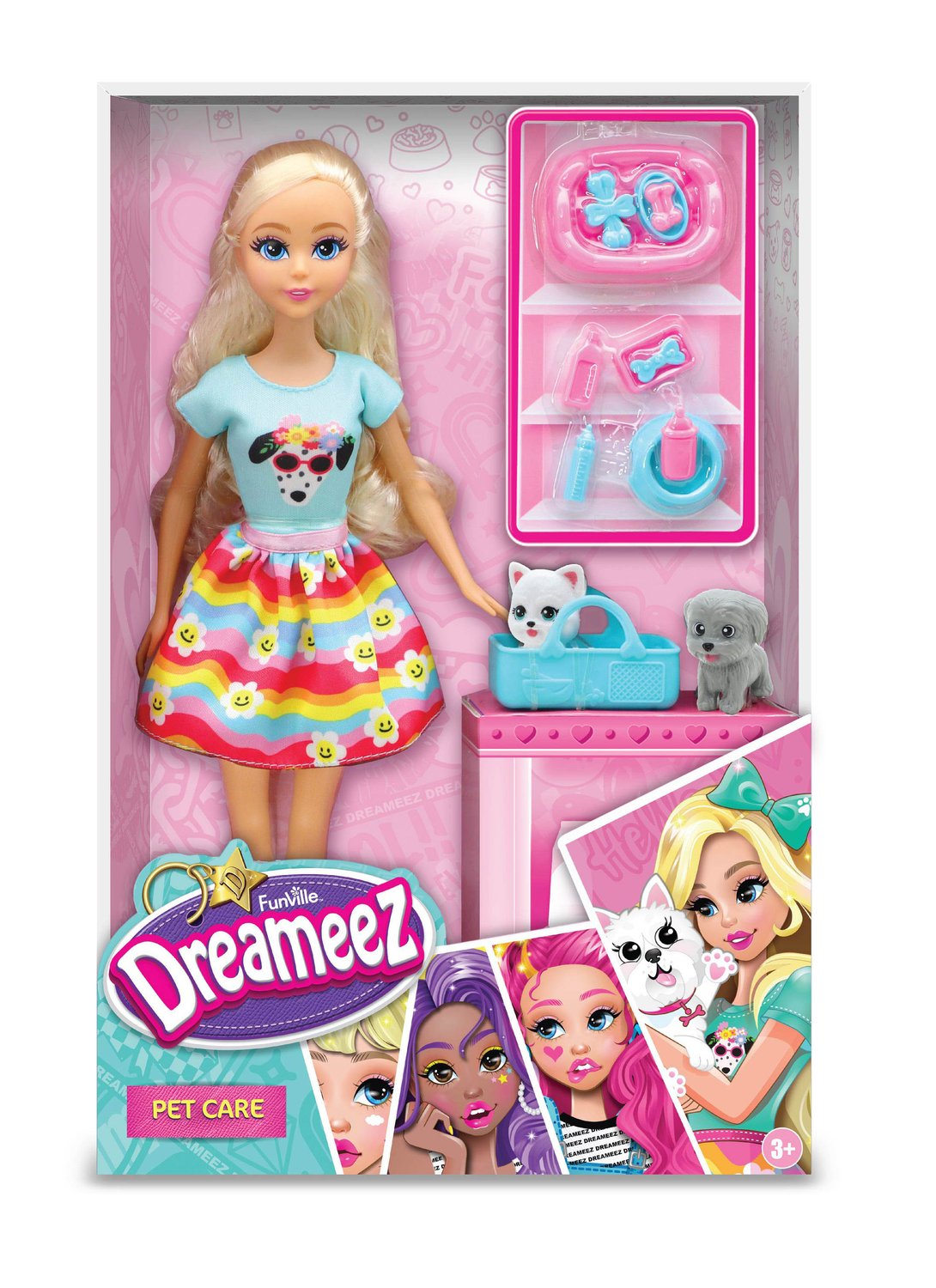 Hunddagislekset med docka, valpar och tillbehör