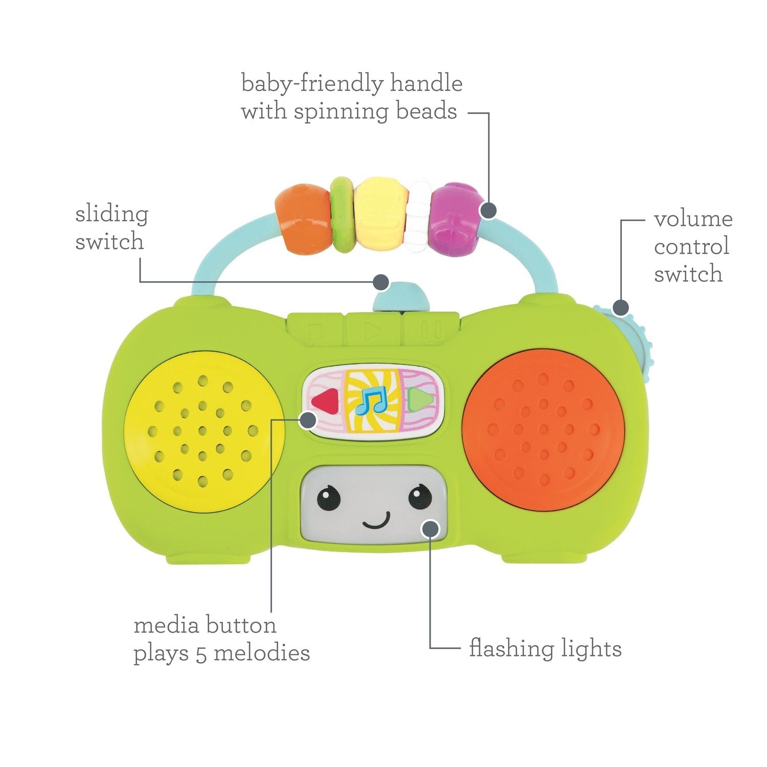 Infantino Interactive Toy Mini Boombox