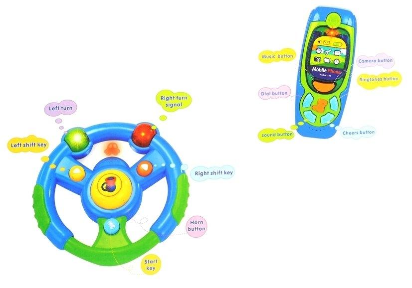 Interactive Baby Car Set: Ratt, telefon, nycklar kul!