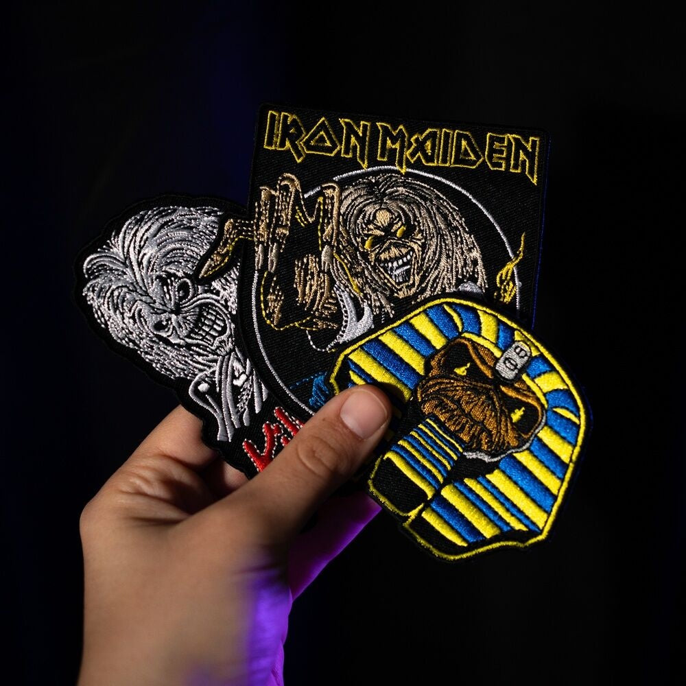 Iron Maiden 3-delad uppsättning plåster för jackor och väskor