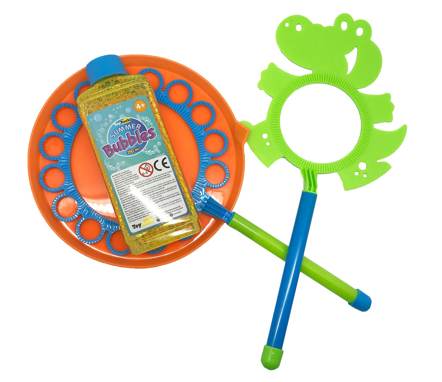 Jättebubbelstavset med vätska och skål