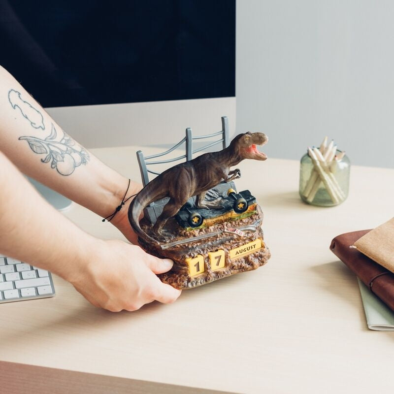 Jurassic Park 3D evighetskalender för hem- eller kontorsinredning