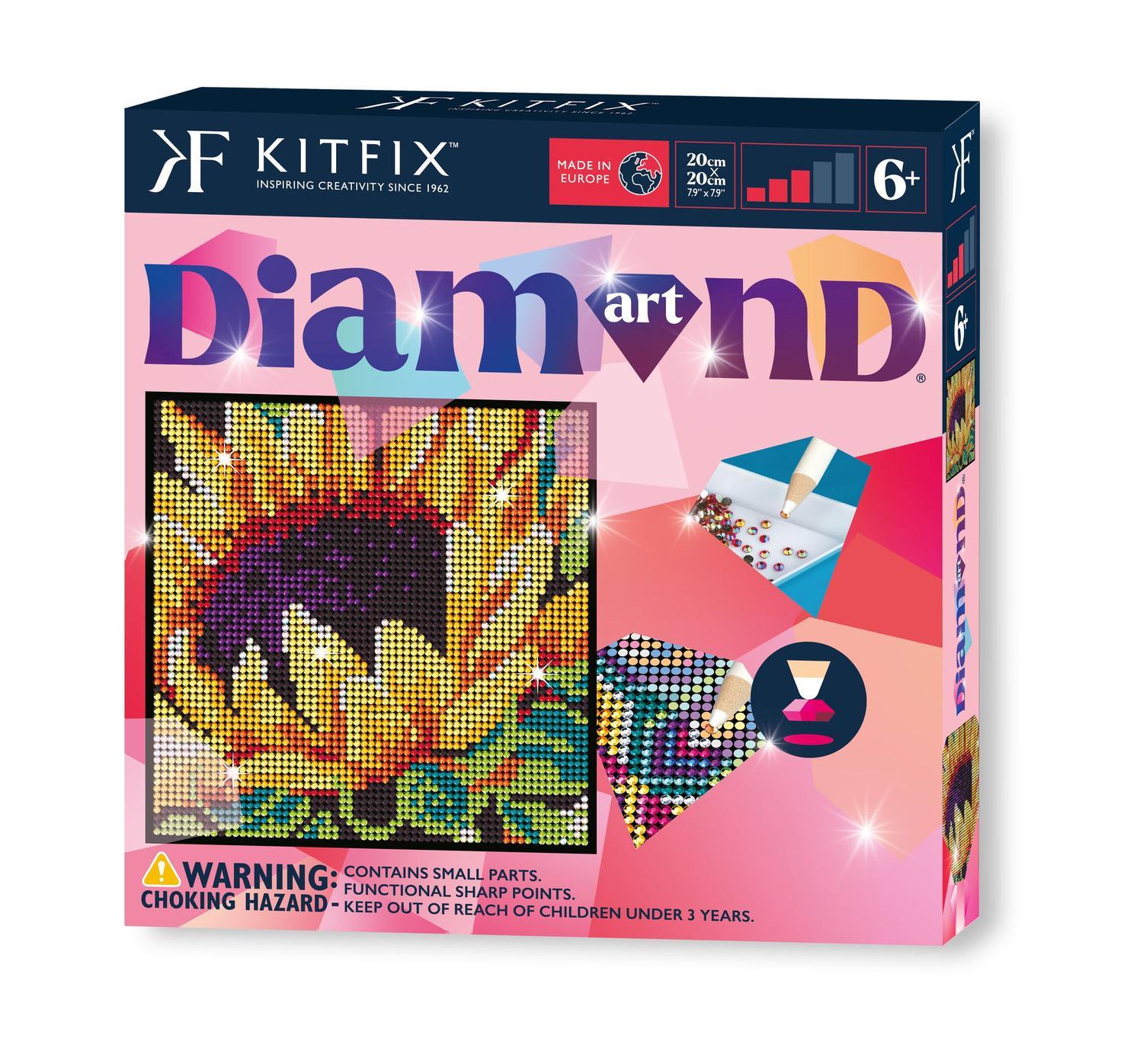 Kitfix gør-det-selv-sæt Diamond Art Sunflower