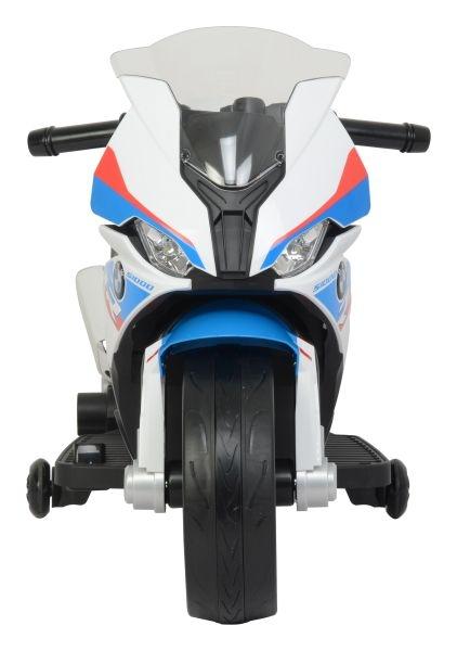 Kraftig hvid BMW S1000RR Ride-On med batterimotor