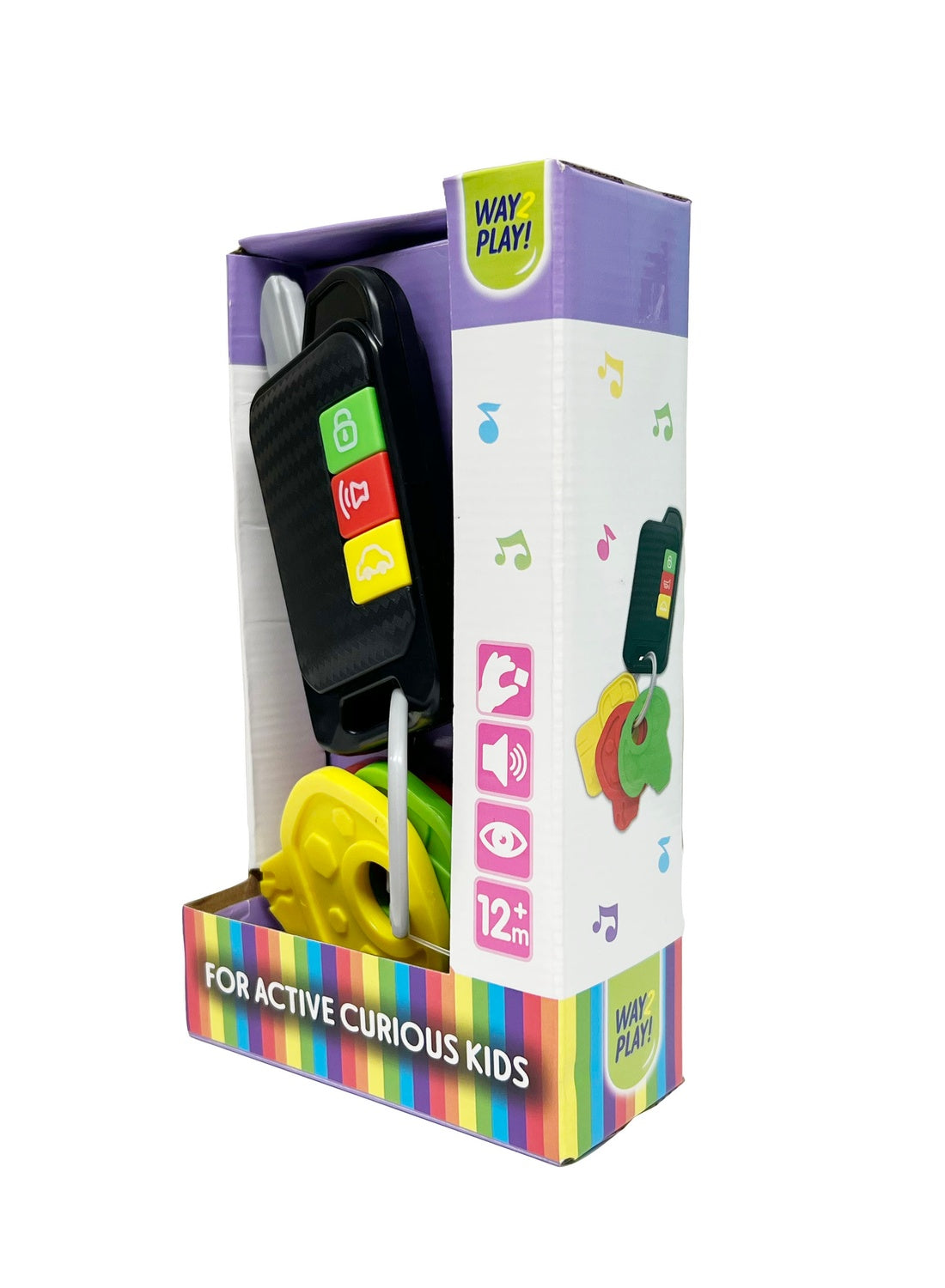 Leksaksbilnycklar med ljudeffekter, 3 nycklar ingår