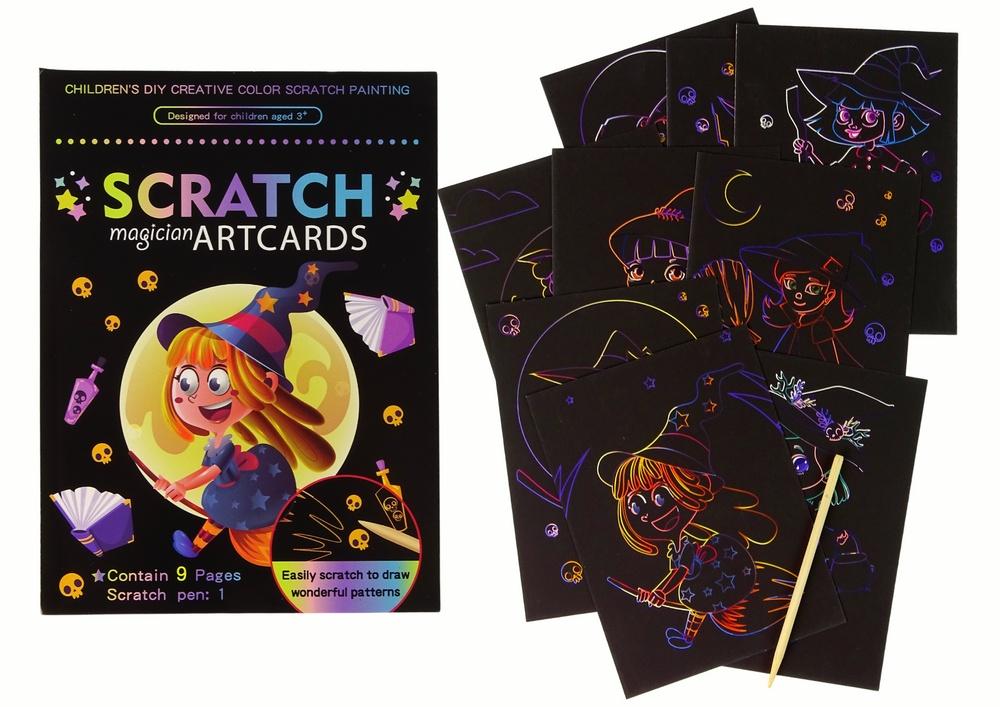 Magic Scratch Book for Kids: Avslöja färgglada häxscener